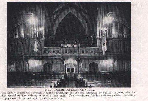 Hutchings-Votey organ, Op. 1513 (1890) in First Church, Unitarian (Boston, MA)