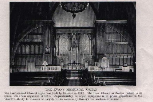 Ernest M. Skinner organ, Op. 241 (1915) in First Church, Unitarian (Boston, MA)